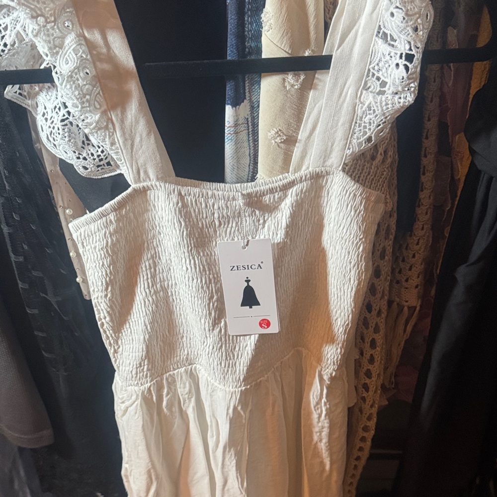 Zesica White Lace Dress